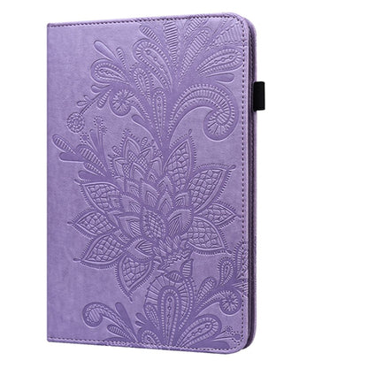 For Samsung Galaxy Tab A 8.0 2019 T290 Lace Flower Embossing Pattern Horizontal Flip Leather Case with Holder & Card Slots & Wallet & Photo Frame(Purple) by bashfashion