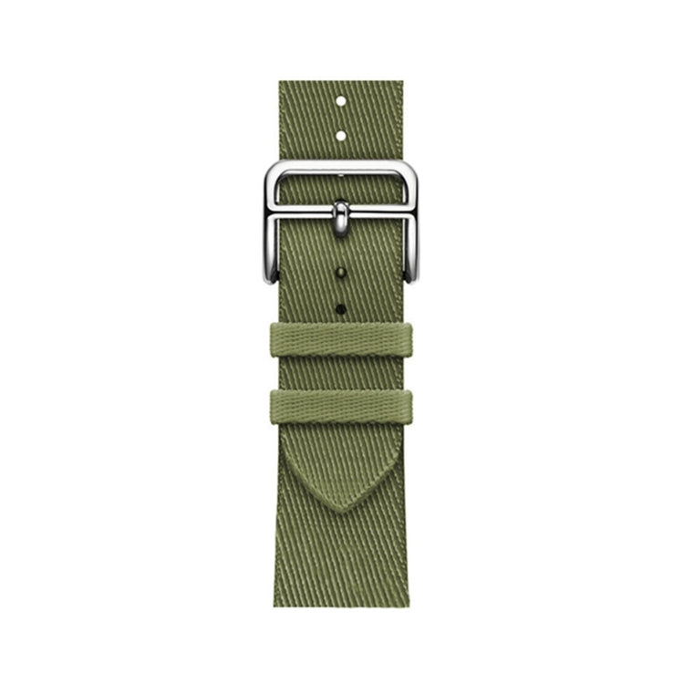 Two-color Nylon Braid Watch Band For Apple Watch Series 9&8&7 41mm / SE 3&SE 2&6&SE&5&4 40mm / 3&2&1 38mm(Army Green) by bashfashion