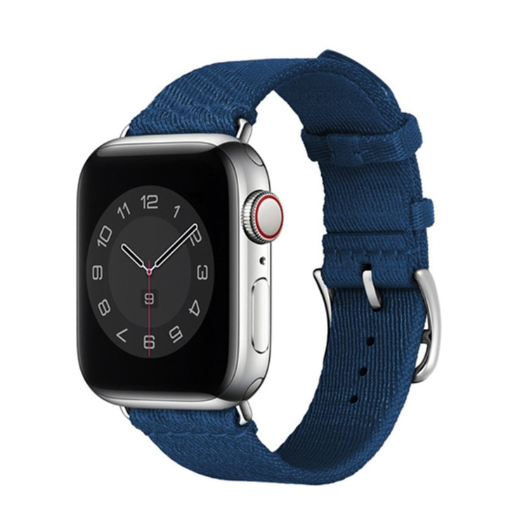 Two-color Nylon Braid Watch Band For Apple Watch Series 9&8&7 41mm / SE 3&SE 2&6&SE&5&4 40mm / 3&2&1 38mm(Blue) by bashfashion