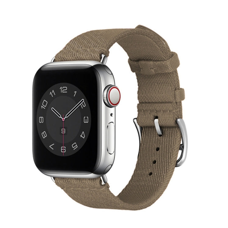 Two-color Nylon Braid Watch Band For Apple Watch Series 9&8&7 41mm / SE 3&SE 2&6&SE&5&4 40mm / 3&2&1 38mm(Light Khaki) by bashfashion