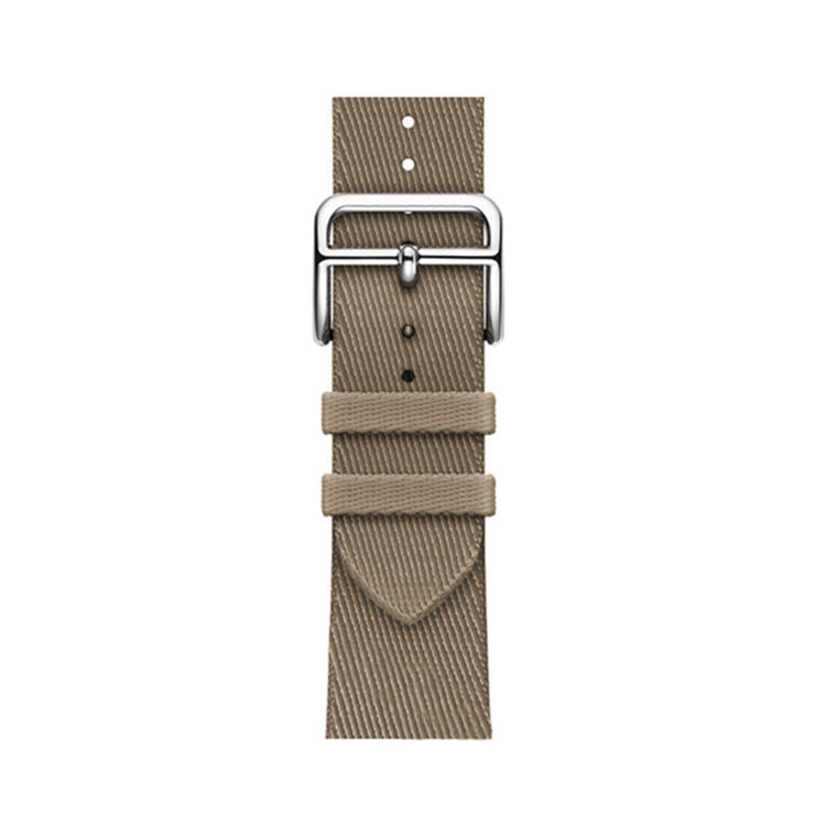 Two-color Nylon Braid Watch Band For Apple Watch Series 9&8&7 41mm / SE 3&SE 2&6&SE&5&4 40mm / 3&2&1 38mm(Light Khaki) by bashfashion
