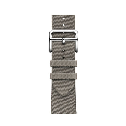 Two-color Nylon Braid Watch Band For Apple Watch Ultra 49mm&Watch Ultra 2 49mm / Series 9&8&7 45mm / SE 3&SE 2&6&SE&5&4 44mm / 3&2&1 42mm(Grey) by bashfashion