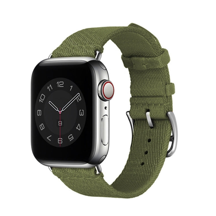 Two-color Nylon Braid Watch Band For Apple Watch Ultra 49mm&Watch Ultra 2 49mm / Series 9&8&7 45mm / SE 3&SE 2&6&SE&5&4 44mm / 3&2&1 42mm(Army Green) by bashfashion