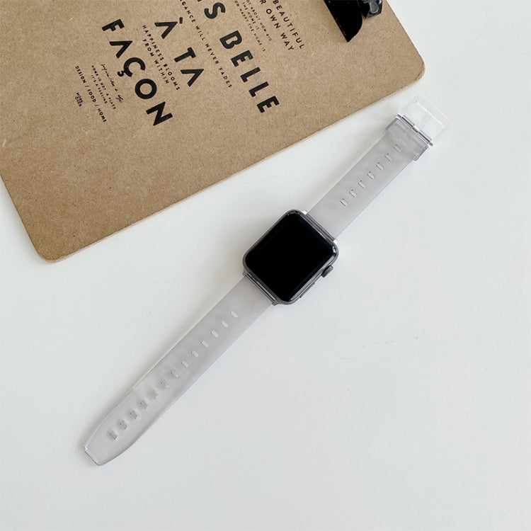 Discoloration in Light TPU Watch Band For Apple Watch Ultra 49mm / Series 8&7 45mm / SE 2&6&SE&5&4 44mm / 3&2&1 42mm(Gray White) by bashfashion