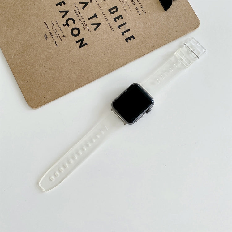 Discoloration in Light TPU Watch Band For Apple Watch Ultra 49mm / Series 8&7 45mm / SE 2&6&SE&5&4 44mm / 3&2&1 42mm(Light Yellow) by bashfashion