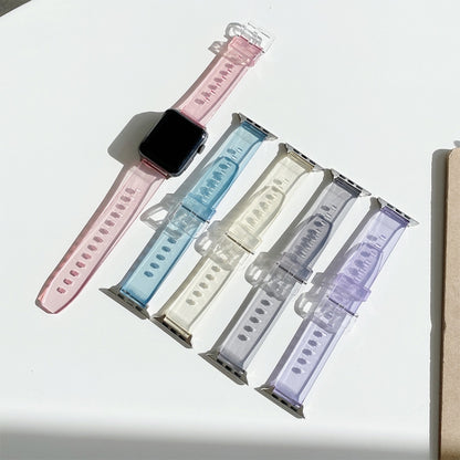 Discoloration in Light TPU Watch Band For Apple Watch Ultra 49mm / Series 8&7 45mm / SE 2&6&SE&5&4 44mm / 3&2&1 42mm(Light Pink) by bashfashion