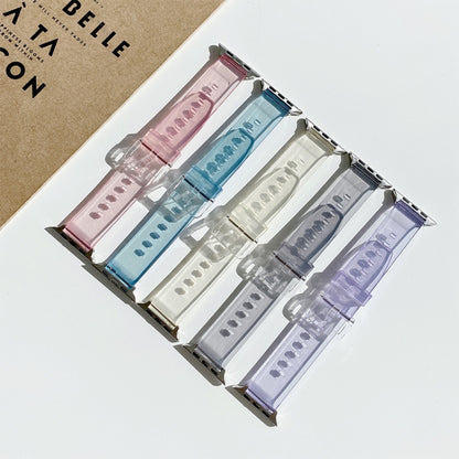 Discoloration in Light TPU Watch Band For Apple Watch Ultra 49mm / Series 8&7 45mm / SE 2&6&SE&5&4 44mm / 3&2&1 42mm(Light Pink) by bashfashion