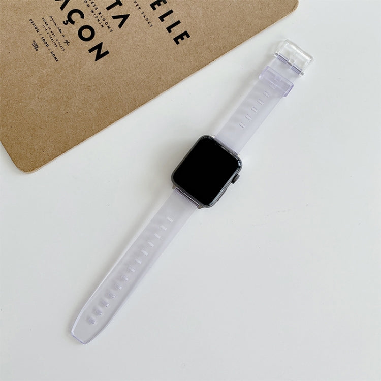 Discoloration in Light TPU Watch Band For Apple Watch Series 8&7 41mm / SE 2&6&SE&5&4 40mm / 3&2&1 38mm(Light Purple) by bashfashion
