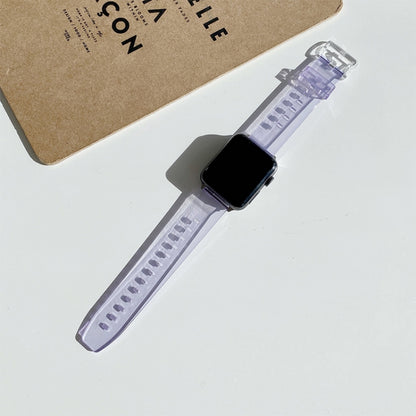 Discoloration in Light TPU Watch Band For Apple Watch Series 8&7 41mm / SE 2&6&SE&5&4 40mm / 3&2&1 38mm(Purple) by bashfashion