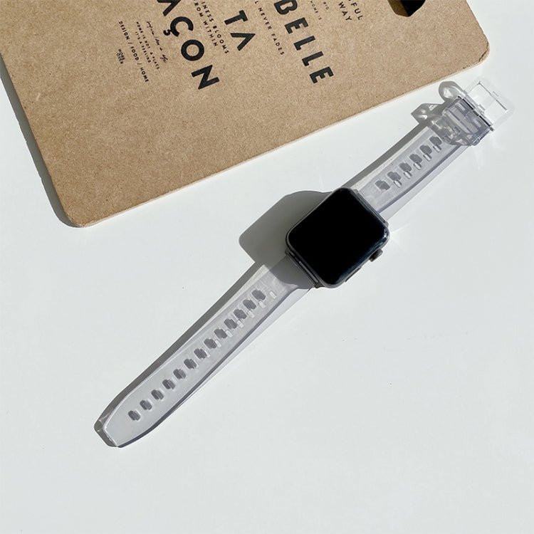 Discoloration in Light TPU Watch Band For Apple Watch Series 8&7 41mm / SE 2&6&SE&5&4 40mm / 3&2&1 38mm(White) by bashfashion