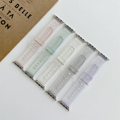 Discoloration in Light TPU Watch Band For Apple Watch Series 8&7 41mm / SE 2&6&SE&5&4 40mm / 3&2&1 38mm(Light Blue) by bashfashion