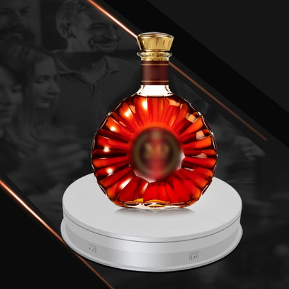 20cm Electric Rotating Turntable Display Stand LED Light Video Shooting Props Turntable, Power Plug:220V AU Plug(White) by bashfashion