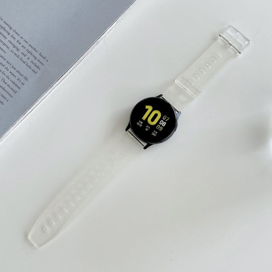For Samsung Galaxy Watch 3 41mm Discoloration in Light TPU Watch Band(Transparent) by bashfashion