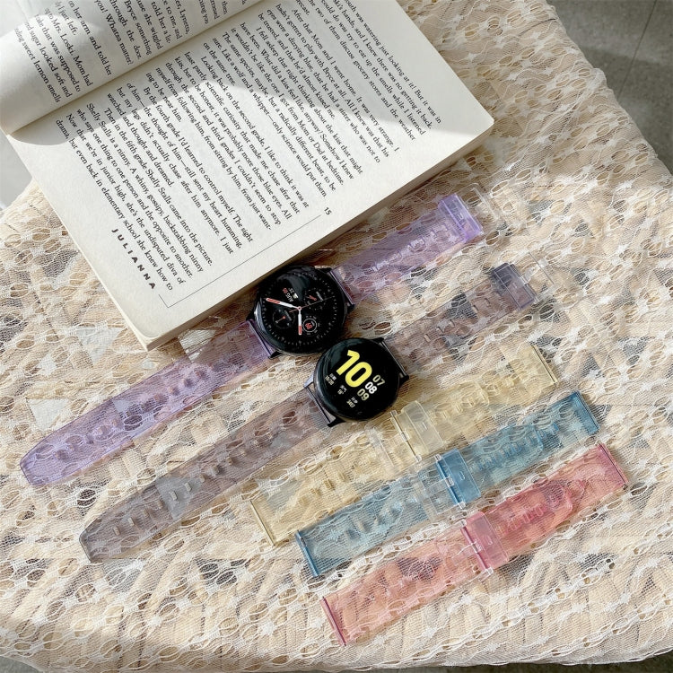 For Samsung Galaxy Watch 3 41mm Discoloration in Light TPU Watch Band(Black) by bashfashion