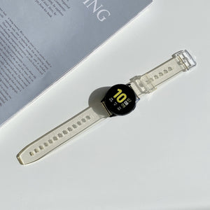 For Samsung Galaxy Watch 3 45mm Discoloration in Light TPU Watch Band(Transparent)