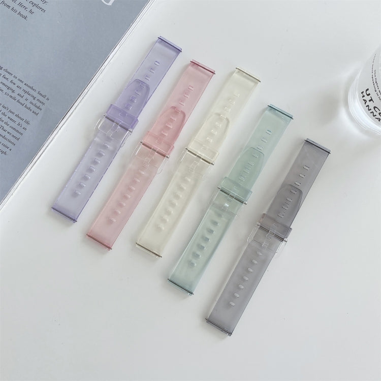 For Samsung Galaxy Watch 3 45mm Discoloration in Light TPU Watch Band(Black) by bashfashion