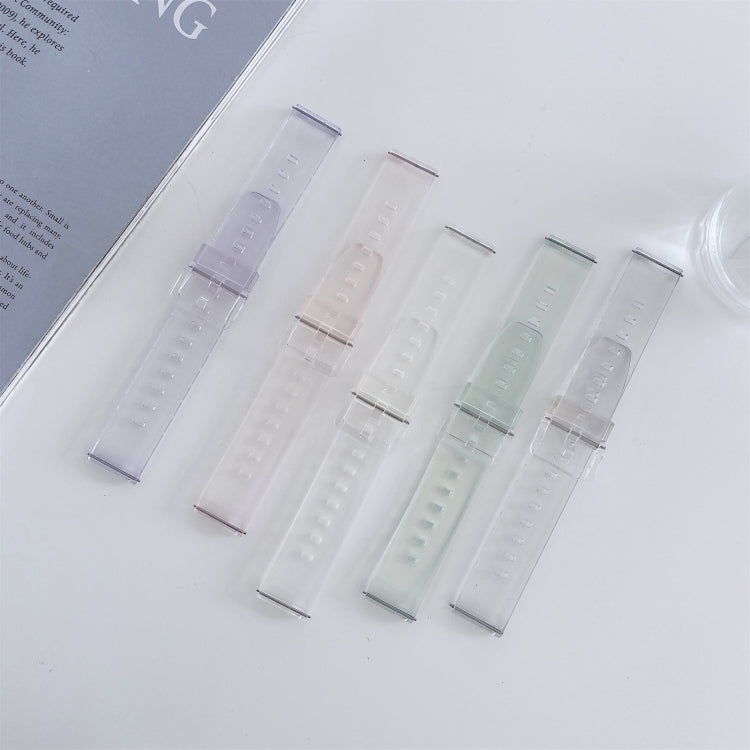 For Samsung Galaxy Watch 3 45mm Discoloration in Light TPU Watch Band(Transparent) by bashfashion