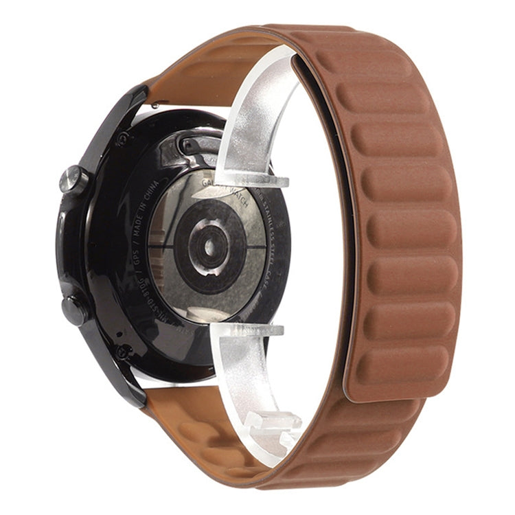 For Samsung Galaxy Watch 3 41mm Silicone Magnetic Watch Band(Brown) by bashfashion