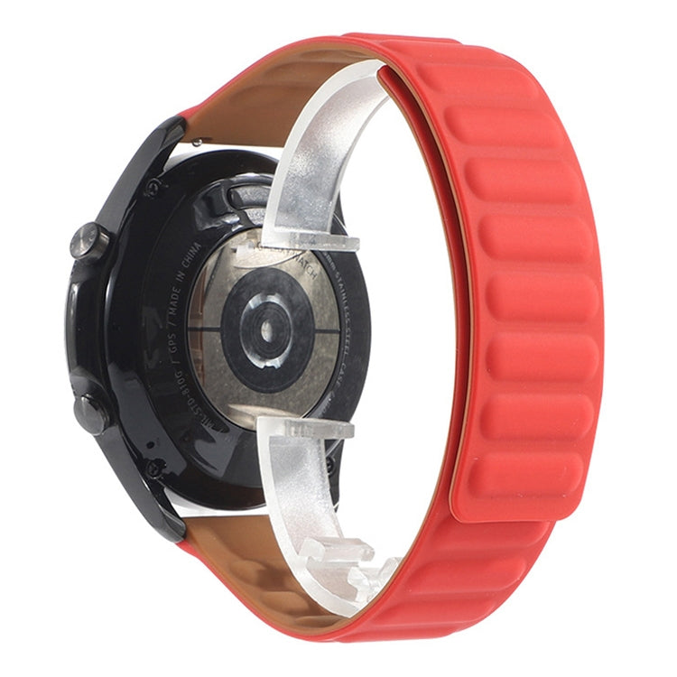 For Samsung Galaxy Watch 3 41mm Silicone Magnetic Watch Band(Red) by bashfashion