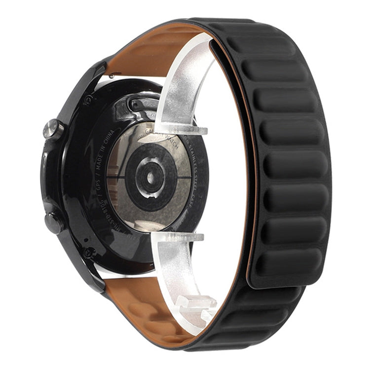 For Samsung Galaxy Watch 3 41mm Silicone Magnetic Watch Band(Black) by bashfashion