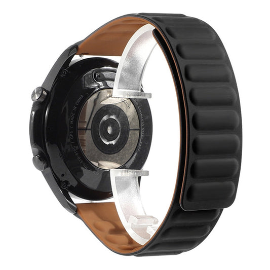 For Samsung Galaxy Watch 3 41mm Silicone Magnetic Watch Band(Black) by bashfashion