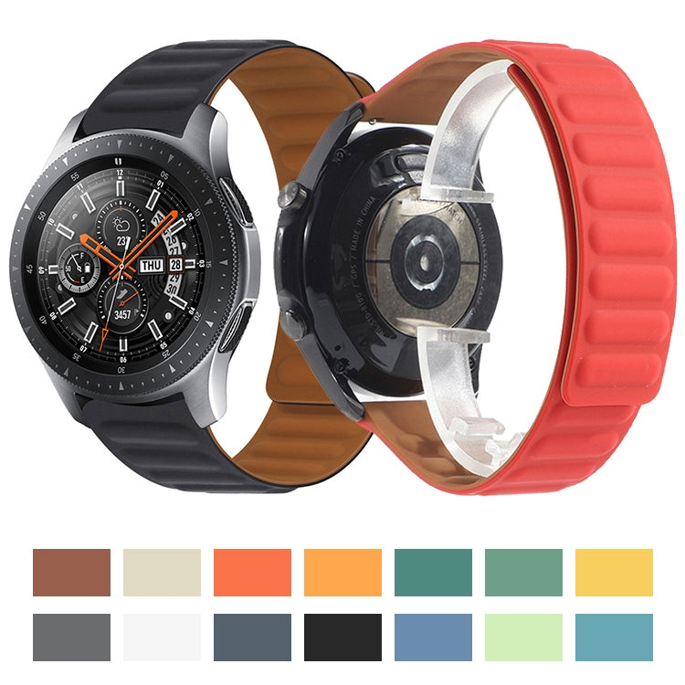 For Samsung Galaxy Watch 3 41mm Silicone Magnetic Watch Band(Orange Yellow) by bashfashion