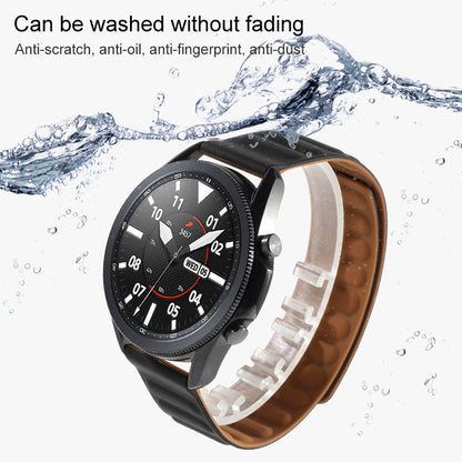 For Samsung Galaxy Watch 3 41mm Silicone Magnetic Watch Band(Khaki) by bashfashion
