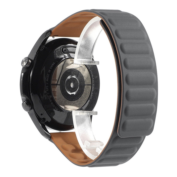 For Samsung Galaxy Watch 3 45mm Silicone Magnetic Watch Band(Grey) by bashfashion