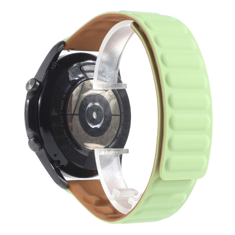 For Samsung Galaxy Watch 3 45mm Silicone Magnetic Watch Band(Green) by bashfashion