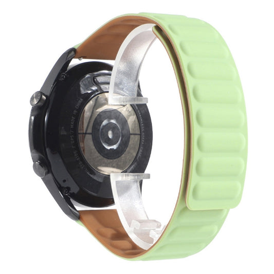 For Samsung Galaxy Watch 3 45mm Silicone Magnetic Watch Band(Green) by bashfashion