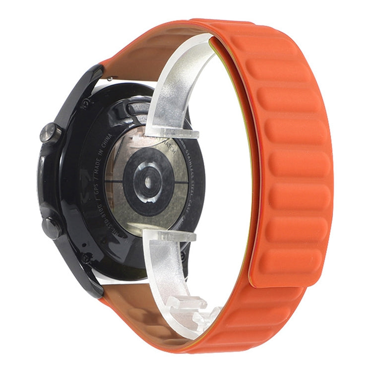 For Samsung Galaxy Watch 3 45mm Silicone Magnetic Watch Band(Orange) by bashfashion