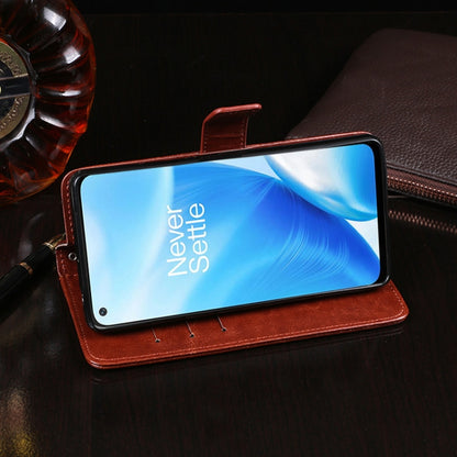 For OnePlus Nord N200 5G idewei Crazy Horse Texture Horizontal Flip Leather Case with Holder & Card Slots & Wallet(Sky Blue) by idewei