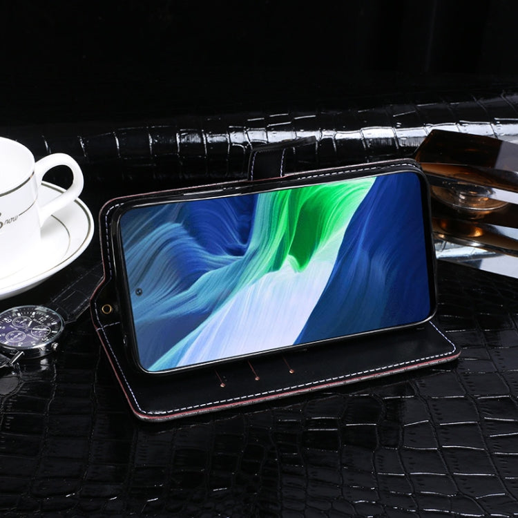 For Infinix Note 10 Pro idewei Crocodile Texture Horizontal Flip Leather Case with Holder & Card Slots & Wallet(Black) by idewei