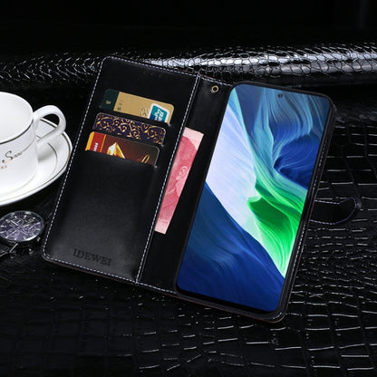 For Infinix Note 10 Pro idewei Crocodile Texture Horizontal Flip Leather Case with Holder & Card Slots & Wallet(Black) by idewei