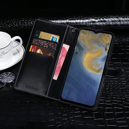 For ZTE Blade A71 idewei Crocodile Texture Horizontal Flip Leather Case with Holder & Card Slots & Wallet(Dark Blue) by idewei