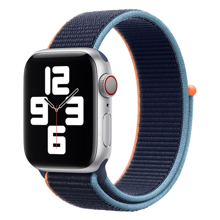Loop Type Sport Watch Band For Apple Watch Ultra 49mm&Watch Ultra 2 49mm / Series 9&8&7 45mm / SE 3&SE 2&6&SE&5&4 44mm / 3&2&1 42mm(Dark Navy Blue) by bashfashion