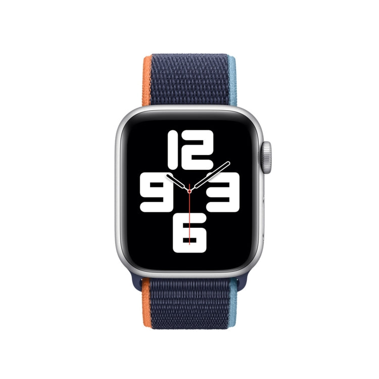 Loop Type Sport Watch Band For Apple Watch Ultra 49mm&Watch Ultra 2 49mm / Series 9&8&7 45mm / SE 3&SE 2&6&SE&5&4 44mm / 3&2&1 42mm(Dark Navy Blue) by bashfashion