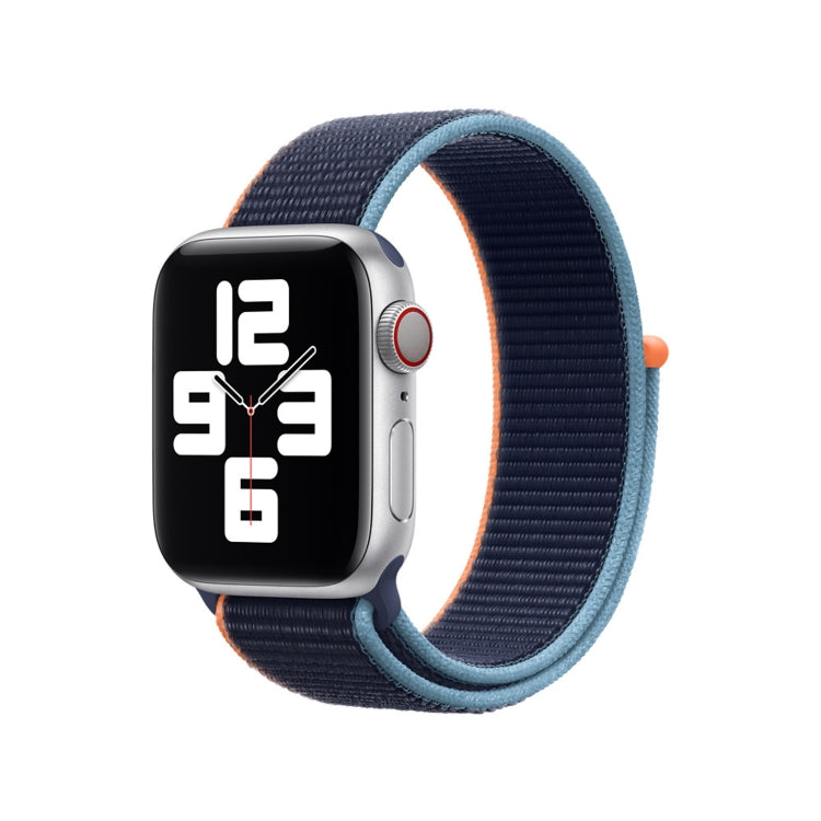 Loop Type Sport Watch Band For Apple Watch Ultra 49mm&Watch Ultra 2 49mm / Series 9&8&7 45mm / SE 3&SE 2&6&SE&5&4 44mm / 3&2&1 42mm(Dark Navy Blue) by bashfashion