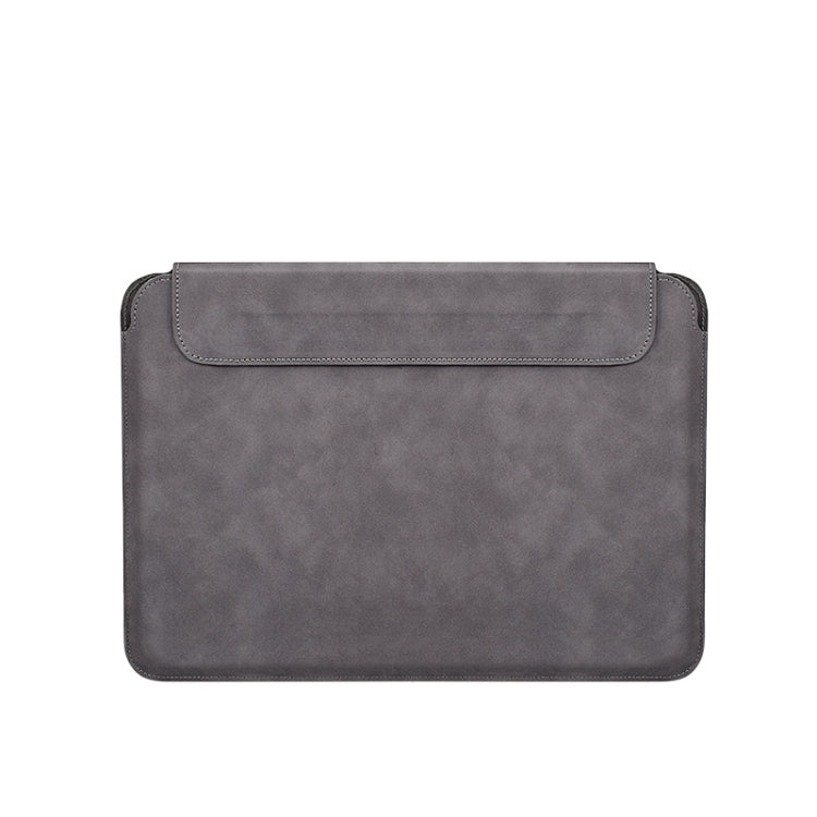 PU03 Lightweight Sheepskin Notebook Liner Bag, Size:14.1-15.4 inch(Deep Space Gray) by bashfashion