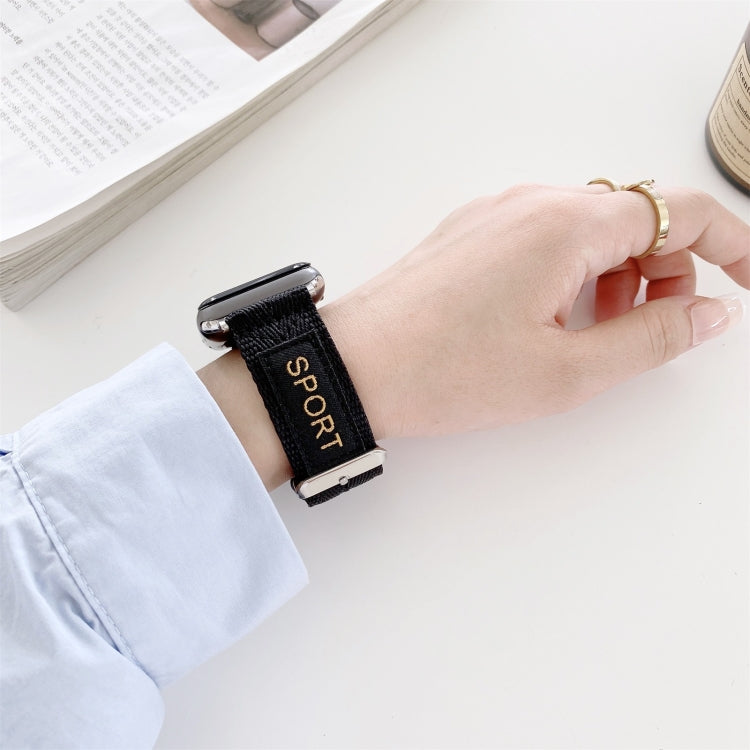 Nylon Watch Band For Apple Watch Ultra 49mm&Watch Ultra 2 49mm / Series 9&8&7 45mm / SE 3&SE 2&6&SE&5&4 44mm / 3&2&1 42mm(Blue) by bashfashion