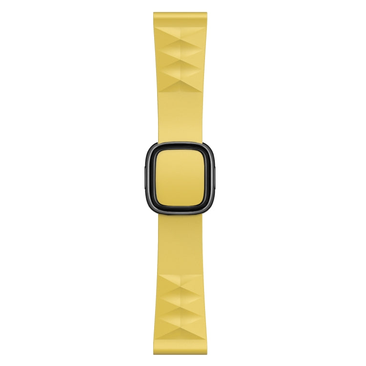 Modern Style Silicone Watch Band For Apple Watch Series 9&8&7 41mm / SE 3&SE 2&6&SE&5&4 40mm / 3&2&1 38mm, Style:Black Buckle(Yellow) by bashfashion