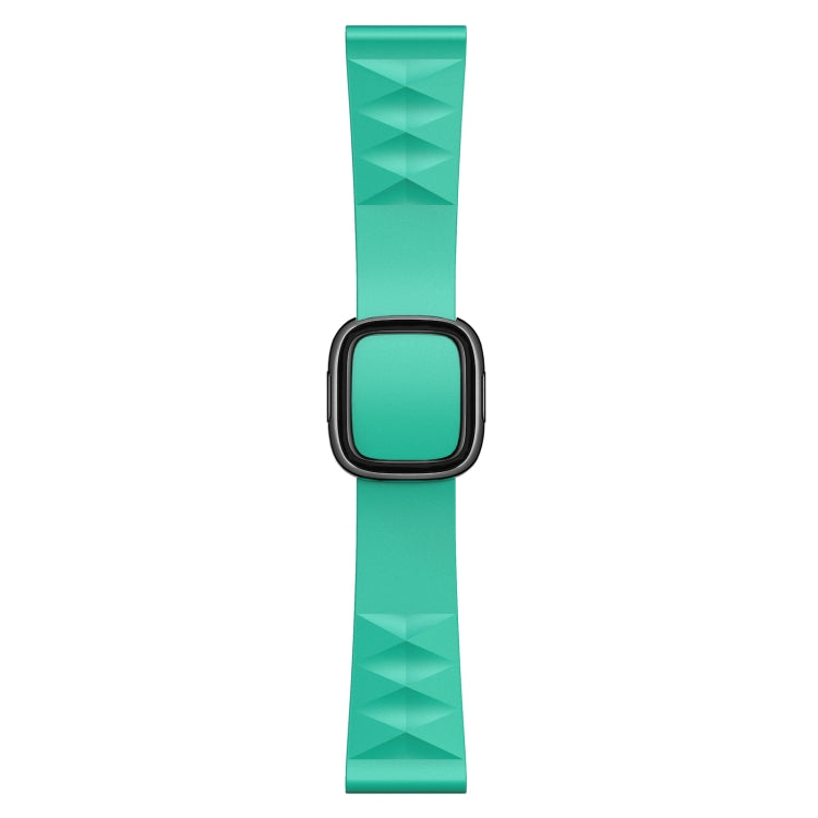 Modern Style Silicone Watch Band For Apple Watch Series 9&8&7 41mm / SE 3&SE 2&6&SE&5&4 40mm / 3&2&1 38mm, Style:Black Buckle(Mint Green) by bashfashion