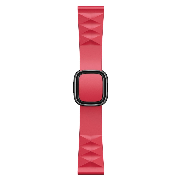 Modern Style Silicone Watch Band For Apple Watch Series 9&8&7 41mm / SE 3&SE 2&6&SE&5&4 40mm / 3&2&1 38mm, Style:Black Buckle(Red) by bashfashion