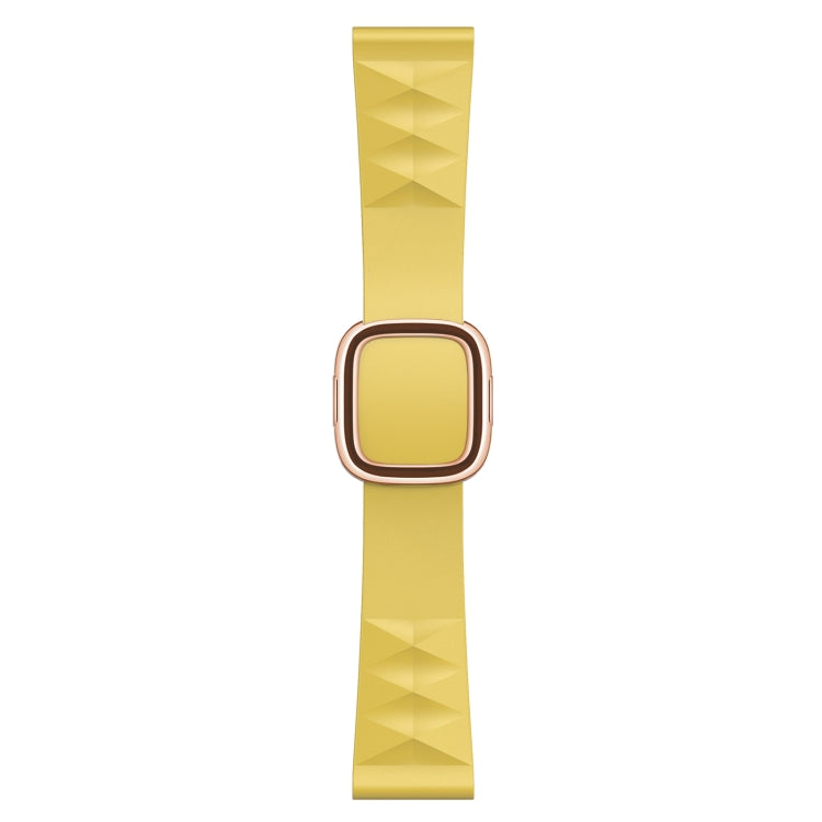 Modern Style Silicone Watch Band For Apple Watch Series 9&8&7 41mm / SE 3&SE 2&6&SE&5&4 40mm / 3&2&1 38mm, Style:Rose Gold Buckle(Yellow) by bashfashion