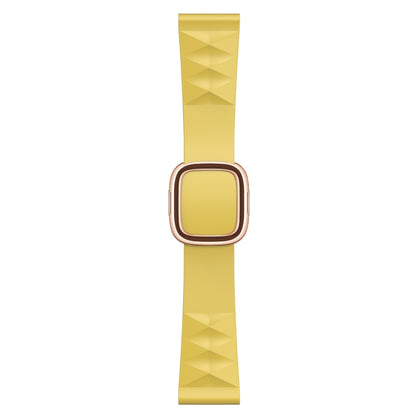 Modern Style Silicone Watch Band For Apple Watch Series 9&8&7 41mm / SE 3&SE 2&6&SE&5&4 40mm / 3&2&1 38mm, Style:Rose Gold Buckle(Yellow) by bashfashion