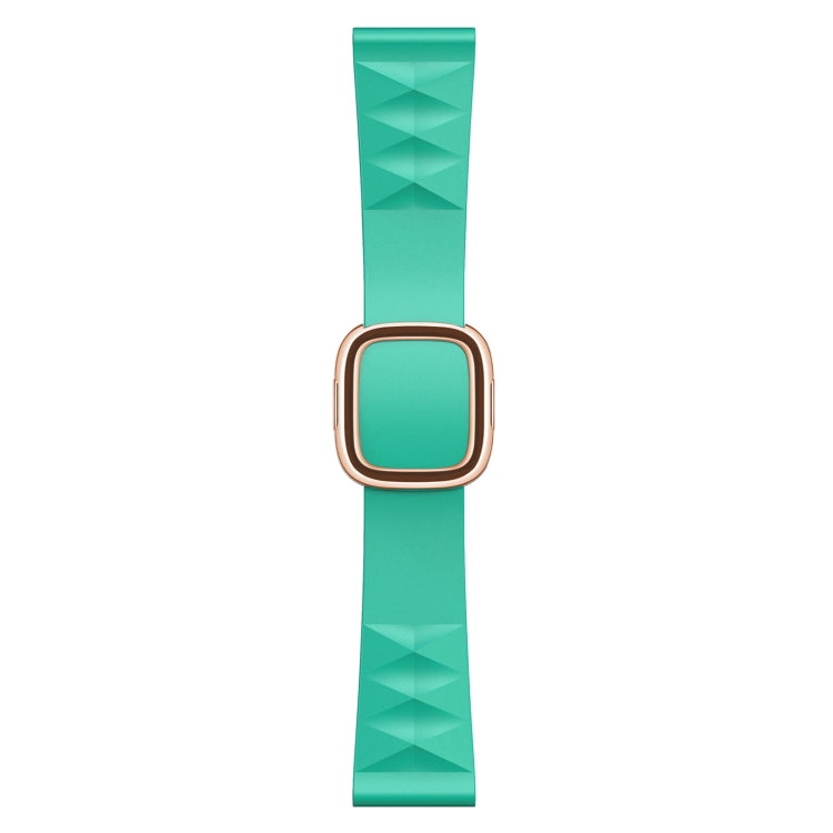Modern Style Silicone Watch Band For Apple Watch Series 9&8&7 41mm / SE 3&SE 2&6&SE&5&4 40mm / 3&2&1 38mm, Style:Rose Gold Buckle(Mint Green) by bashfashion
