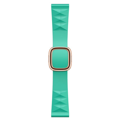 Modern Style Silicone Watch Band For Apple Watch Series 9&8&7 41mm / SE 3&SE 2&6&SE&5&4 40mm / 3&2&1 38mm, Style:Rose Gold Buckle(Mint Green) by bashfashion