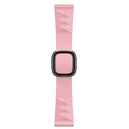 Modern Style Silicone Watch Band For Apple Watch Ultra 49mm&Watch Ultra 2 49mm / Series 9&8&7 45mm / SE 3&SE 2&6&SE&5&4 44mm / 3&2&1 42mm, Style:Black Buckle(Light Pink) by bashfashion