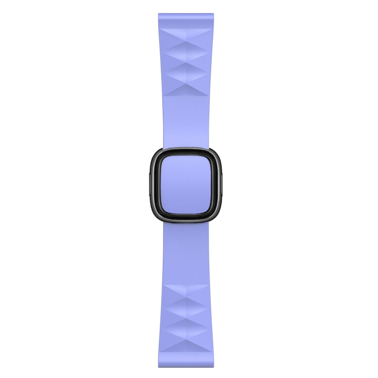 Modern Style Silicone Watch Band For Apple Watch Ultra 49mm&Watch Ultra 2 49mm / Series 9&8&7 45mm / SE 3&SE 2&6&SE&5&4 44mm / 3&2&1 42mm, Style:Black Buckle(Purple) by bashfashion