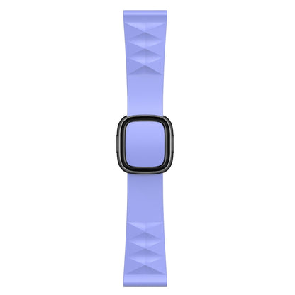 Modern Style Silicone Watch Band For Apple Watch Ultra 49mm&Watch Ultra 2 49mm / Series 9&8&7 45mm / SE 3&SE 2&6&SE&5&4 44mm / 3&2&1 42mm, Style:Black Buckle(Purple) by bashfashion